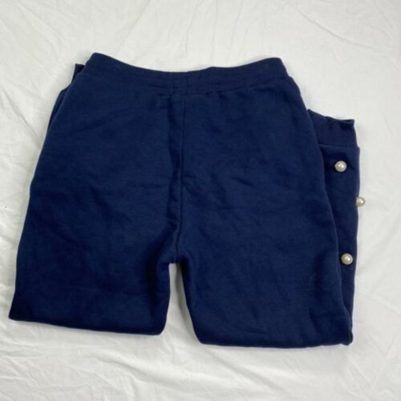 Asos Design Womens Navy Cotton Blend Jogger Pants With Big Pearls Size 6 A050522 - Picture 4 of 6